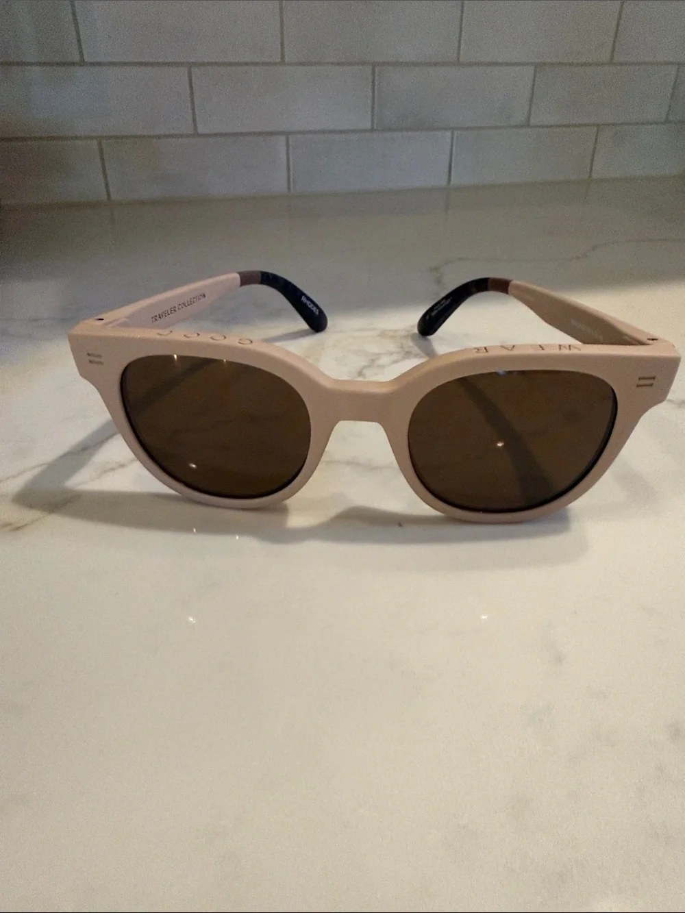 Toms Beige Frame Brown Lens Sunglasses
